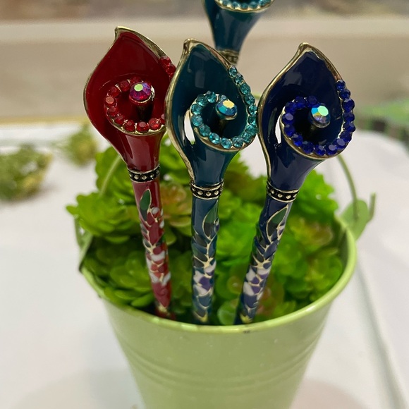 Hair Stick / pin ( Green, Red, Blue) - Picture 9 of 11